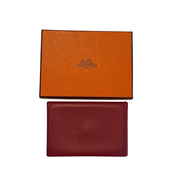 Hermes Red Card Holder - Picture 1 of 4